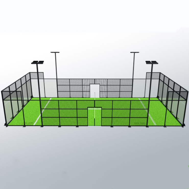 New design Panoramic Padel Tennis Court Classic Paddle Court Manufacturer from China Padel Court